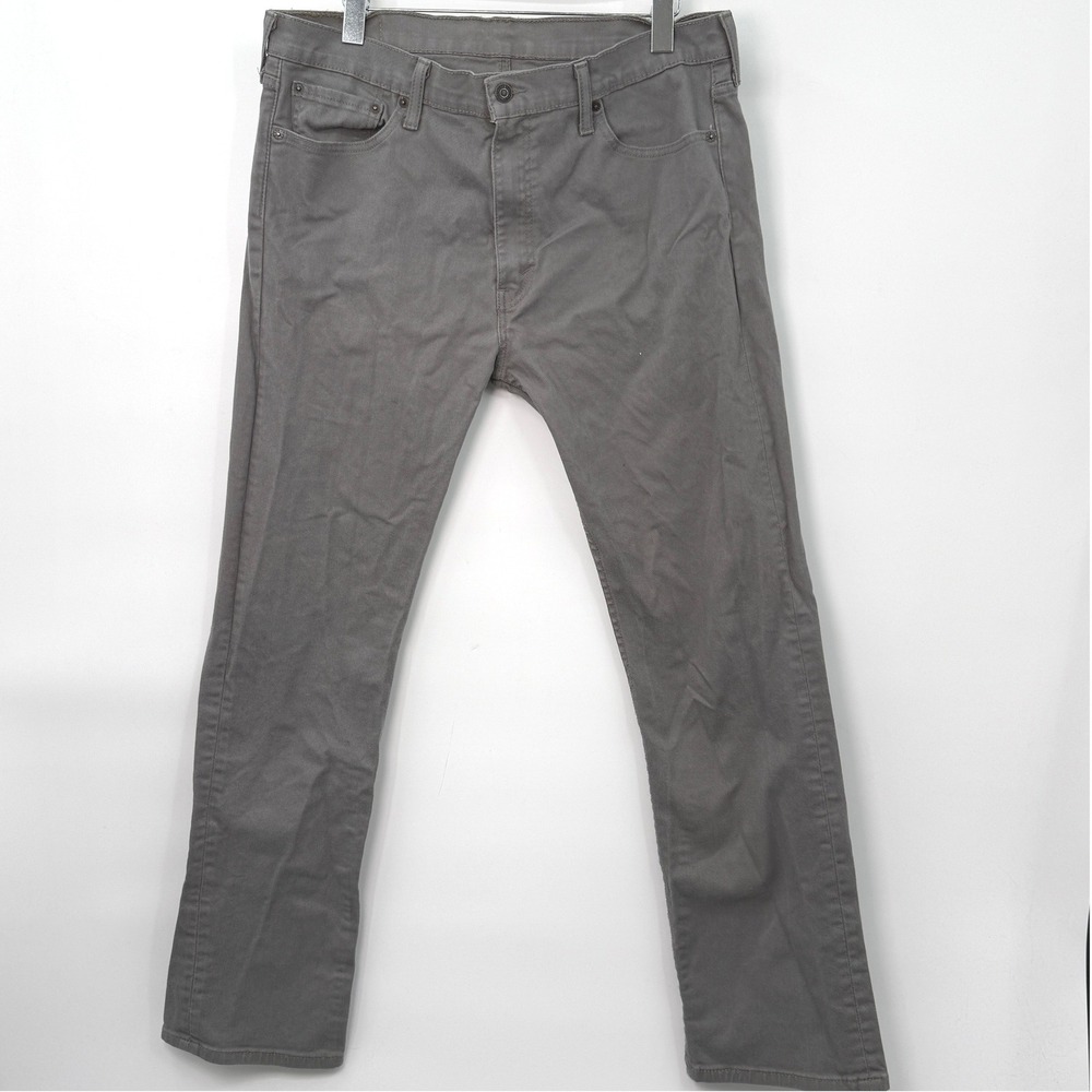 Levis 513 Slim Straight Mens 36L 32W Grey Hipster Minimalist Americana Workwear